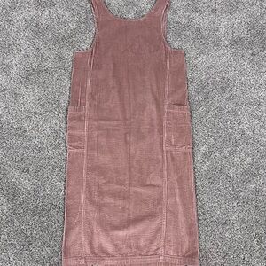 Giorgio Sant Angelo Rose Art Lagenlook Wide-Wale Corduroy Jumper Dress  Size 4 P